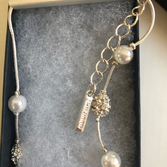 NWT Cezanne Pearl and Fireball Station Necklace - Picture 3 of 7